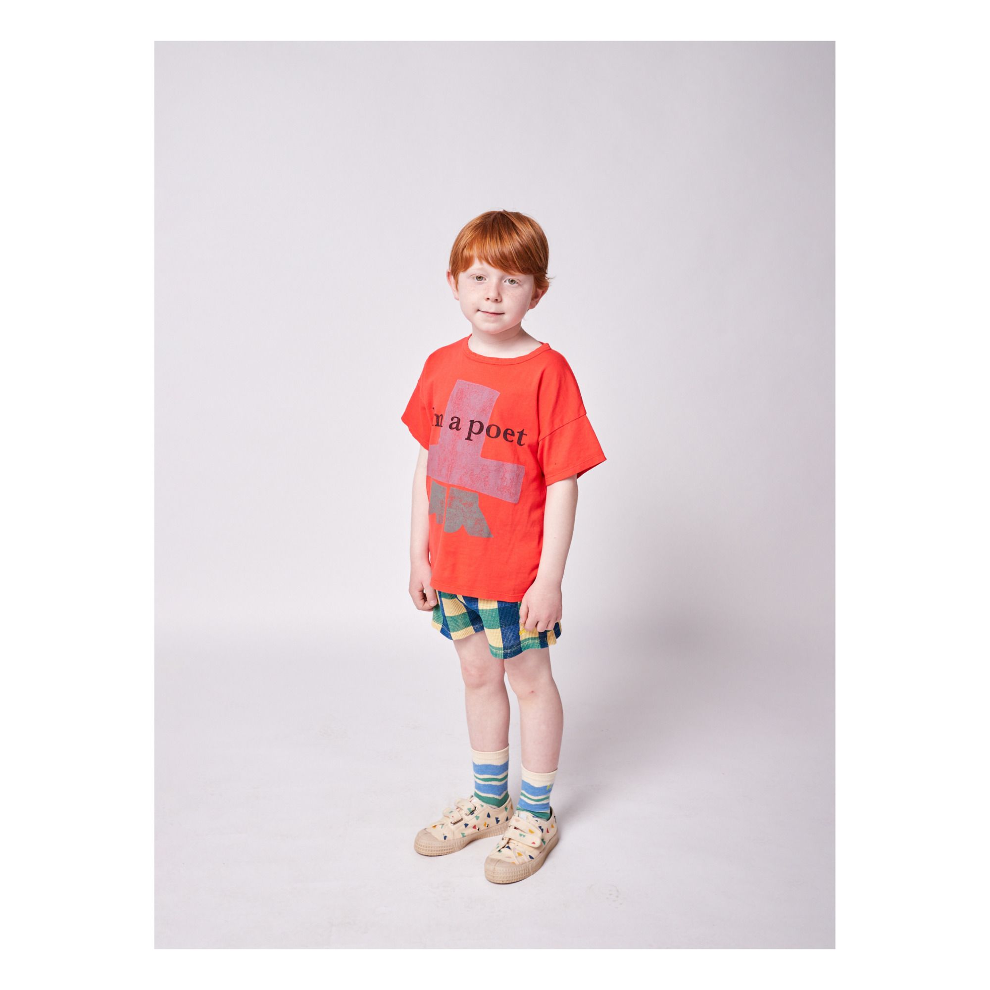 Organic Cotton Poet T-shirt Red- Product image n°3
