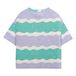 Organic Cotton Striped T-shirt Mauve- Miniature produit n°5