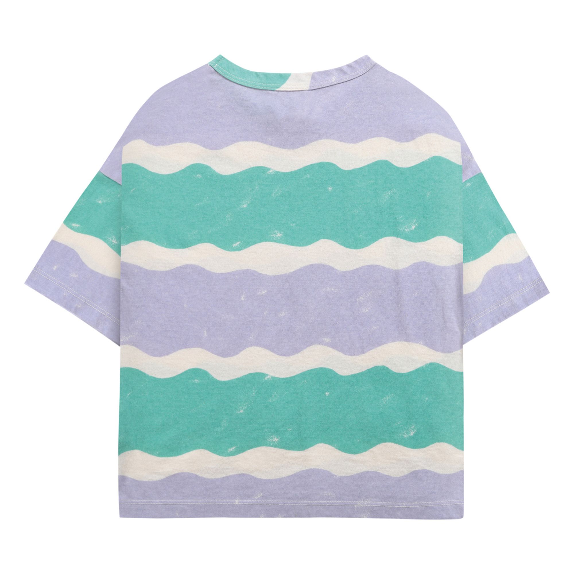 Organic Cotton Striped T-shirt Mauve- Product image n°5