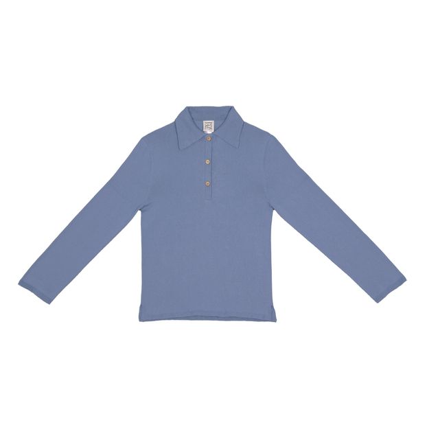 Organic Cotton Boat Polo Shirt | Blue