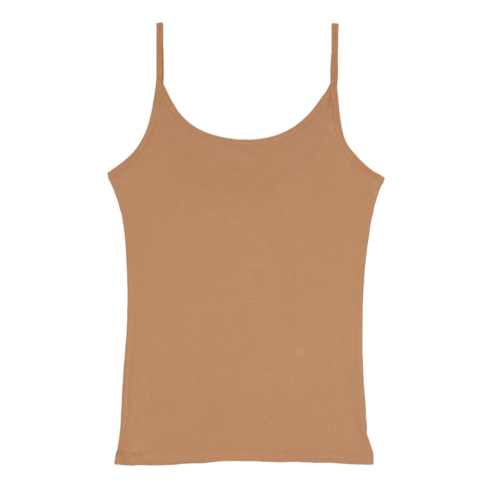 Baserange - Top Côtelé Bamboo - Femme - Camel