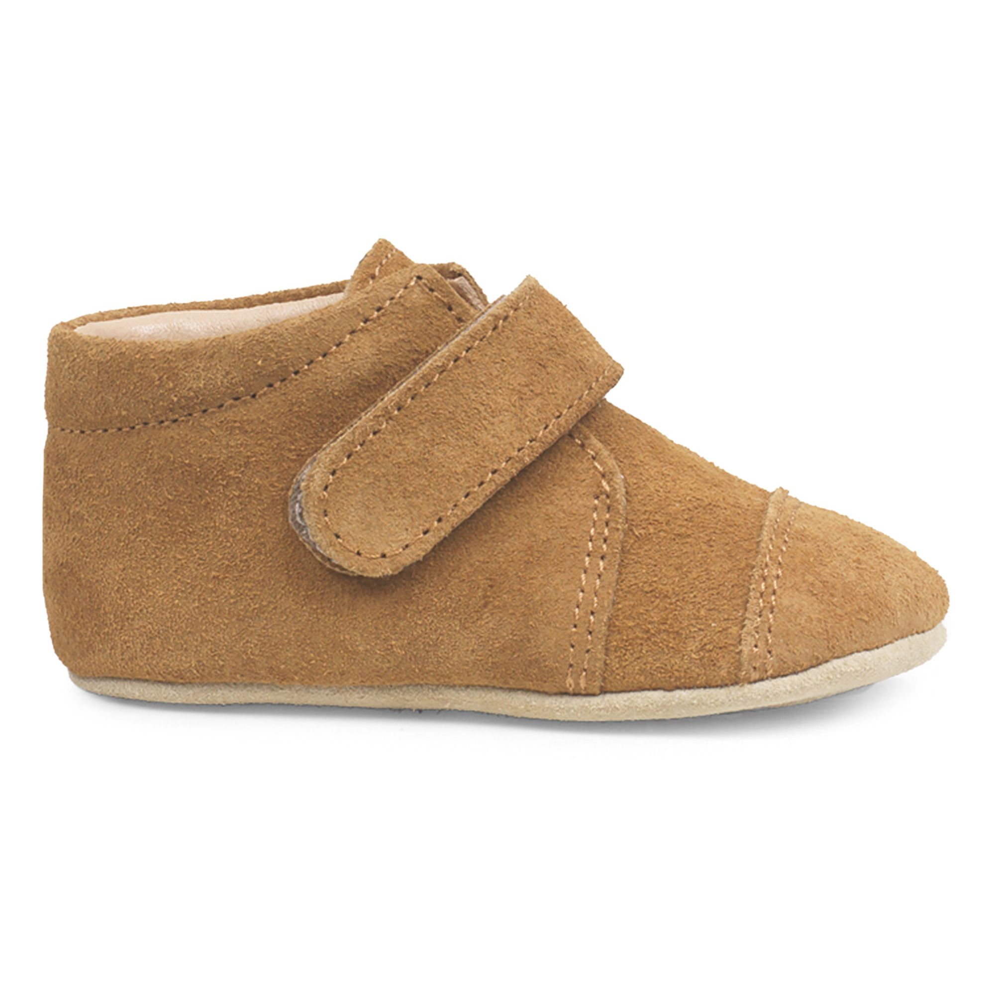 Petit Nord - Chaussons Scratchs - Fille - Camel
