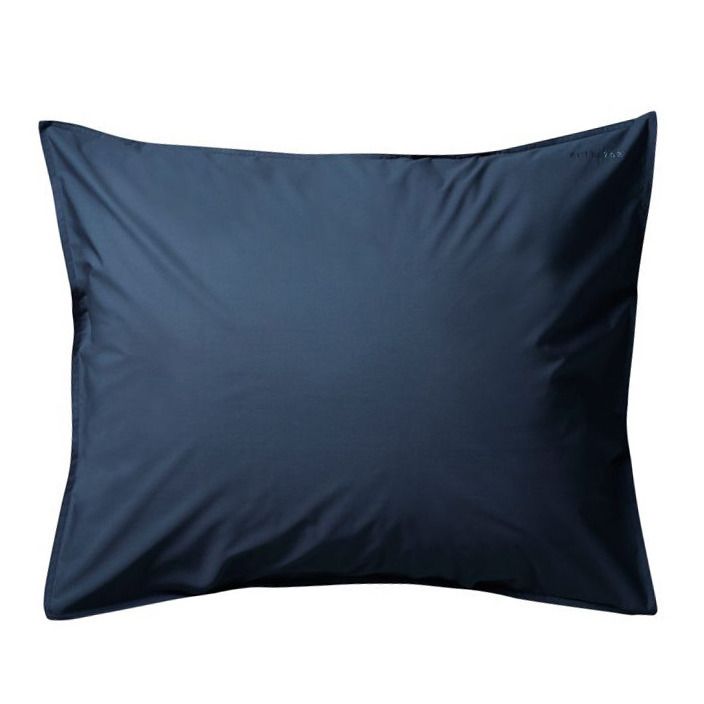 Funda de almohada de percal orgánico | Azul Marino- Imagen del producto n°0