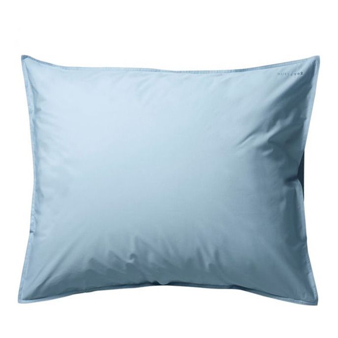 Funda de almohada de percal orgánico | Azul Cielo- Imagen del producto n°0