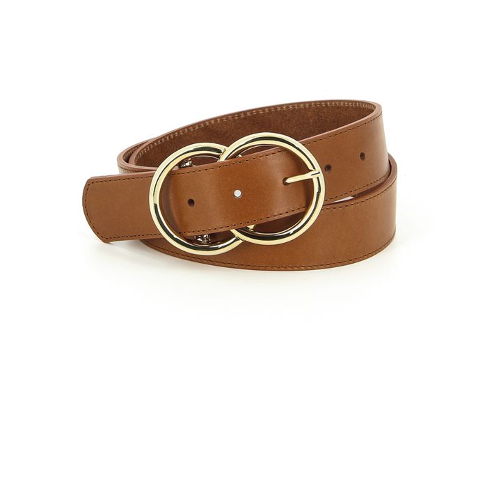 Bulle Leather Belt Camel- Product image n°0