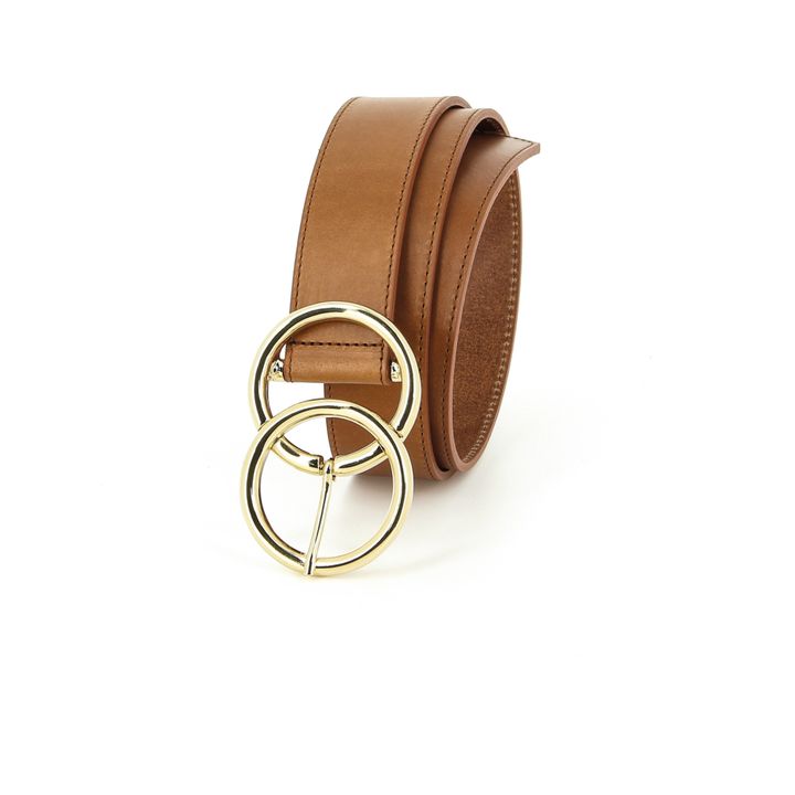 Bulle Leather Belt Camel- Product image n°1