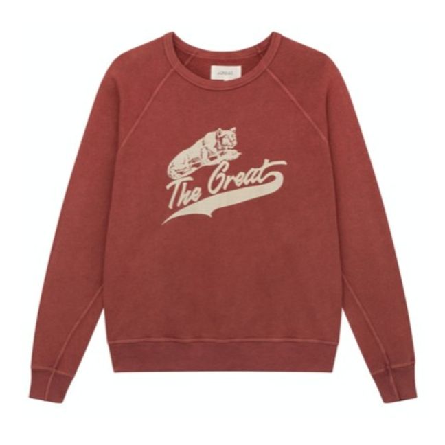 Sweatshirt The College W/Cougar Graphic ziegelrot