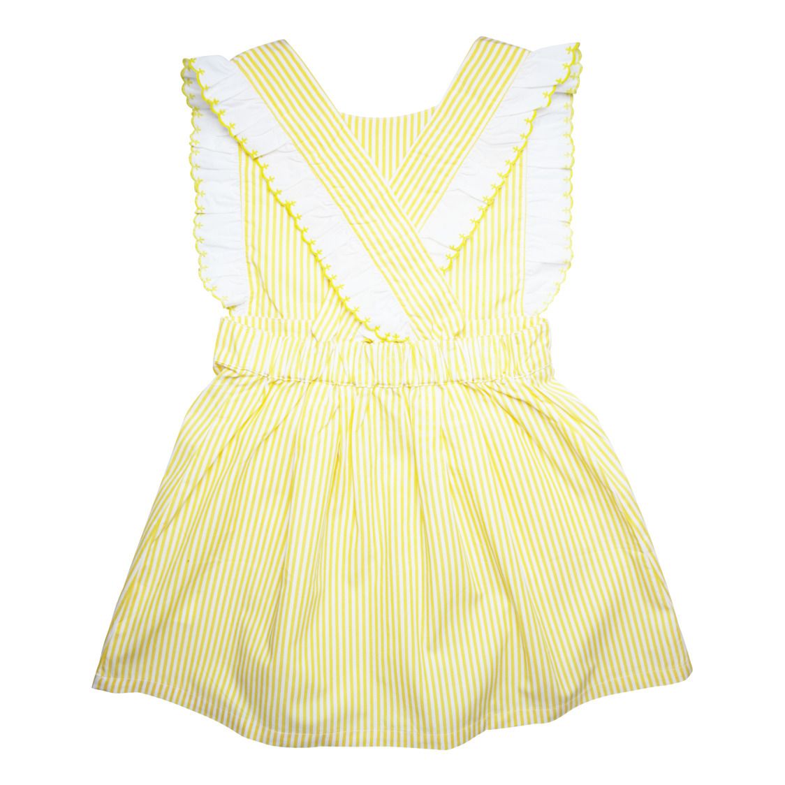 Organic Cotton Striped Dress Yellow- Product image n°4