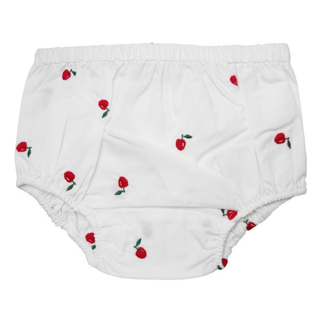 Embroidered Organic Cotton Bloomers Ecru