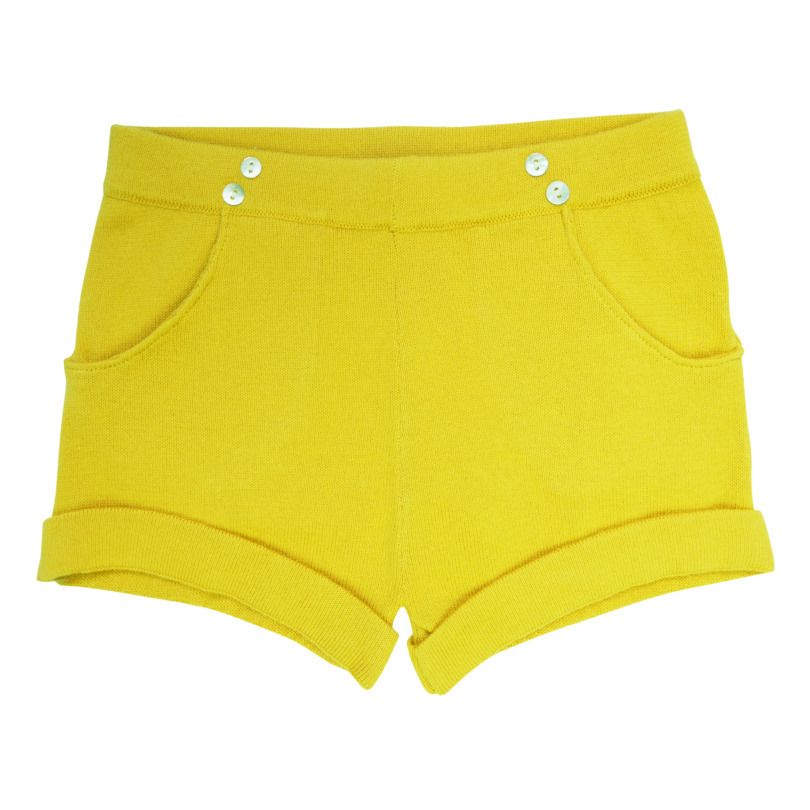 Recycled Organic Cotton Knit Shorts Gelb- Produktbild Nr. 0