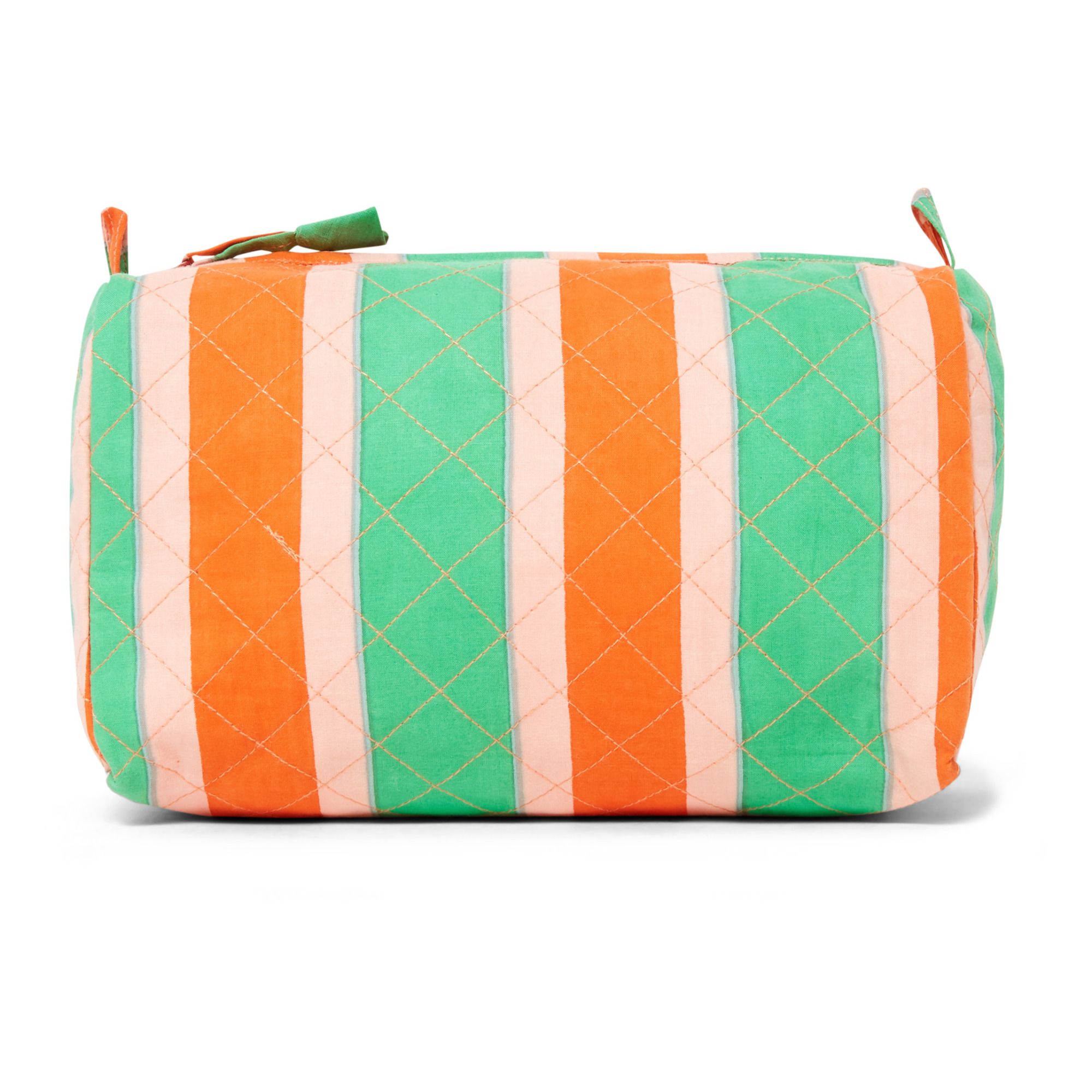 Le Petit Lucas du Tertre - Trousse de toilette ronde Manon stripes en coton - Multicolore