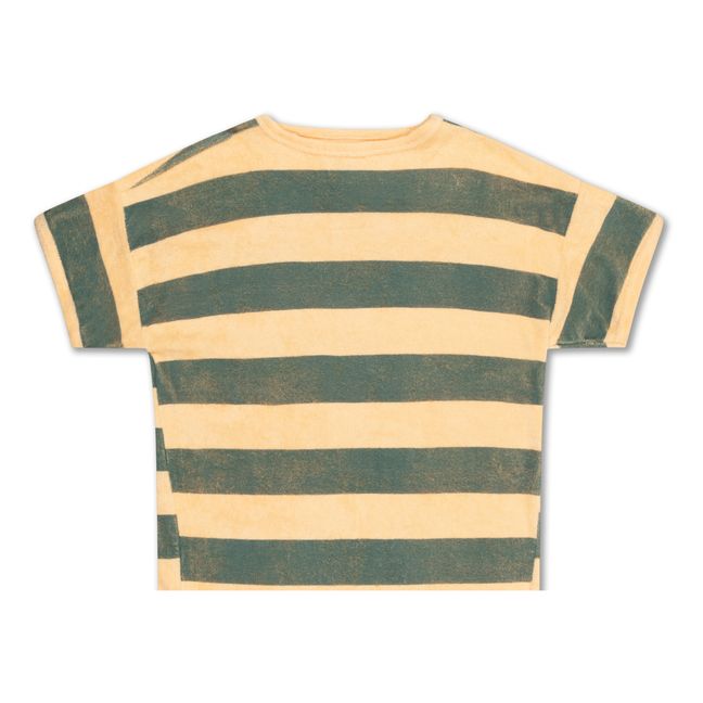 Striped Organic Cotton T-shirt Yellow
