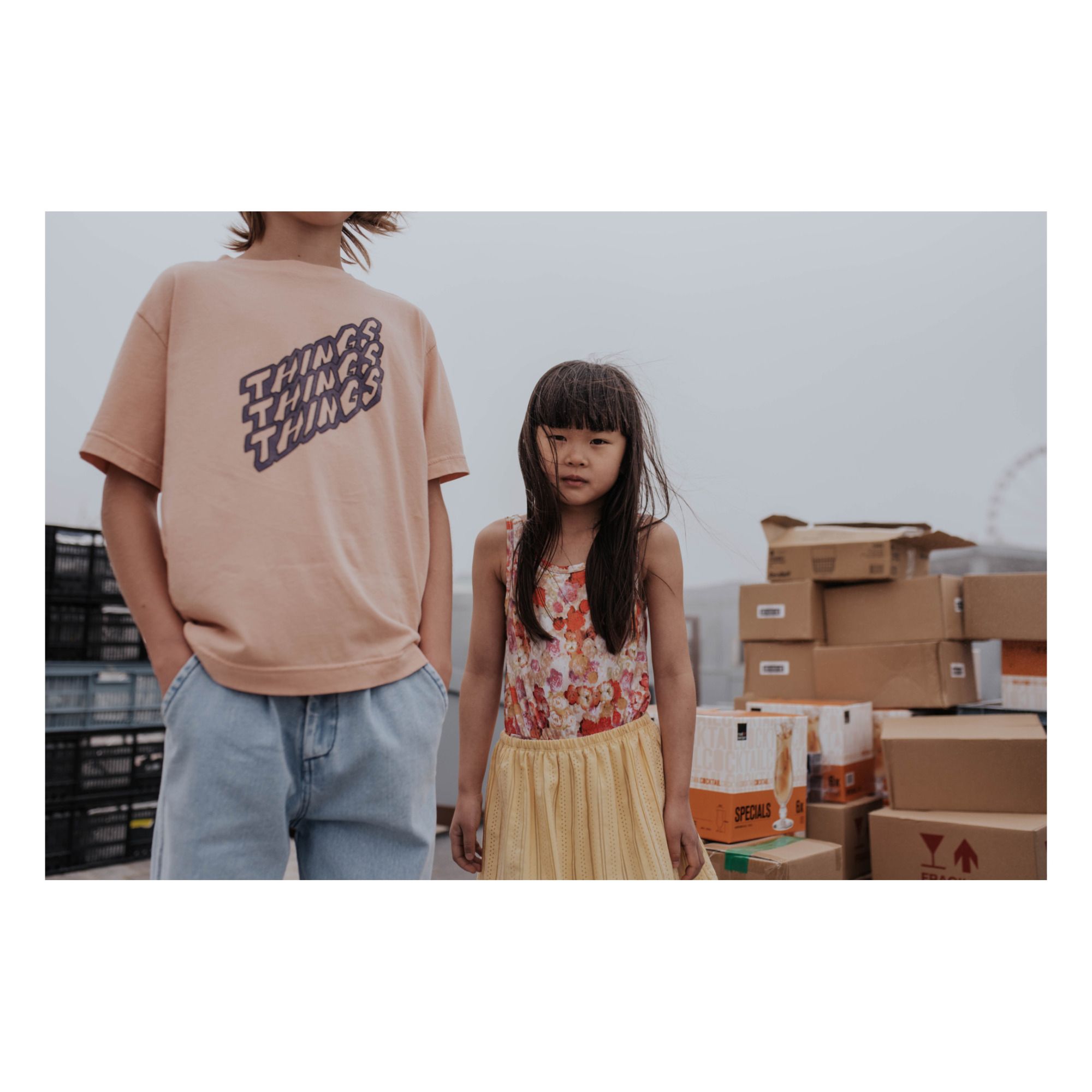 T-shirt Things Coton Bio Rose pêche- Image produit n°3