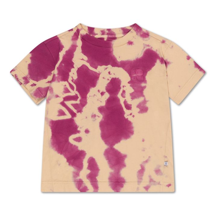 T-shirt Tie and Dye, in cotone biologico Rosa- Immagine del prodotto n°0