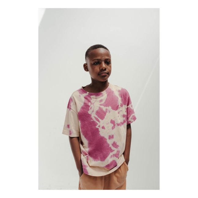 T-shirt Tie and Dye, in cotone biologico Rosa
