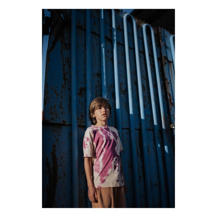 T-shirt Tie and Dye, in cotone biologico Rosa- Immagine del prodotto n°4
