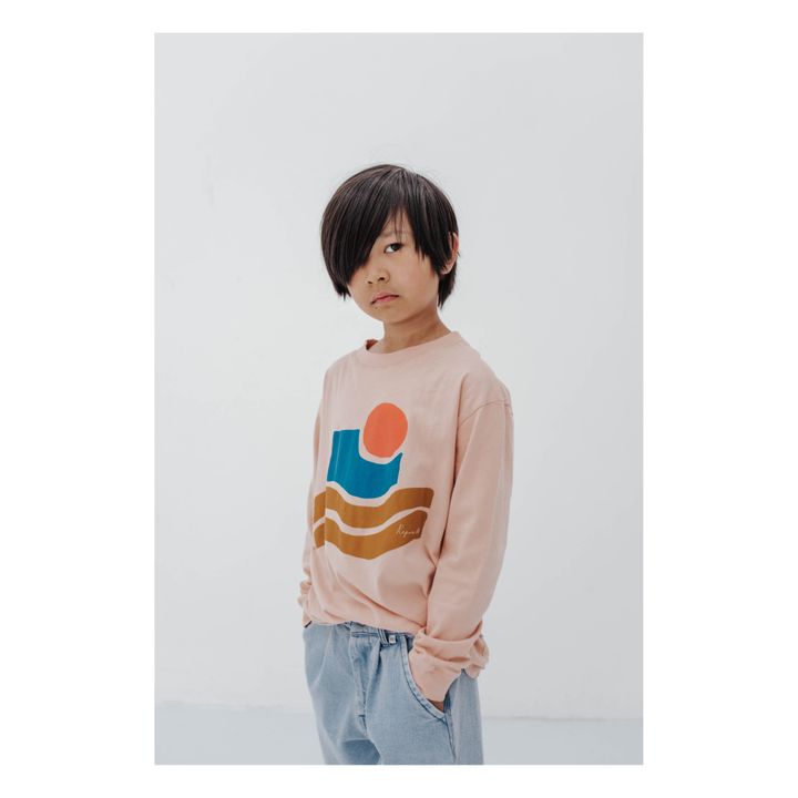T-shirt ML Coton Bio Rose pêche- Image produit n°1