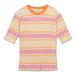 Camiseta tricolor de algodón orgánico Beige- Miniatura produit n°0