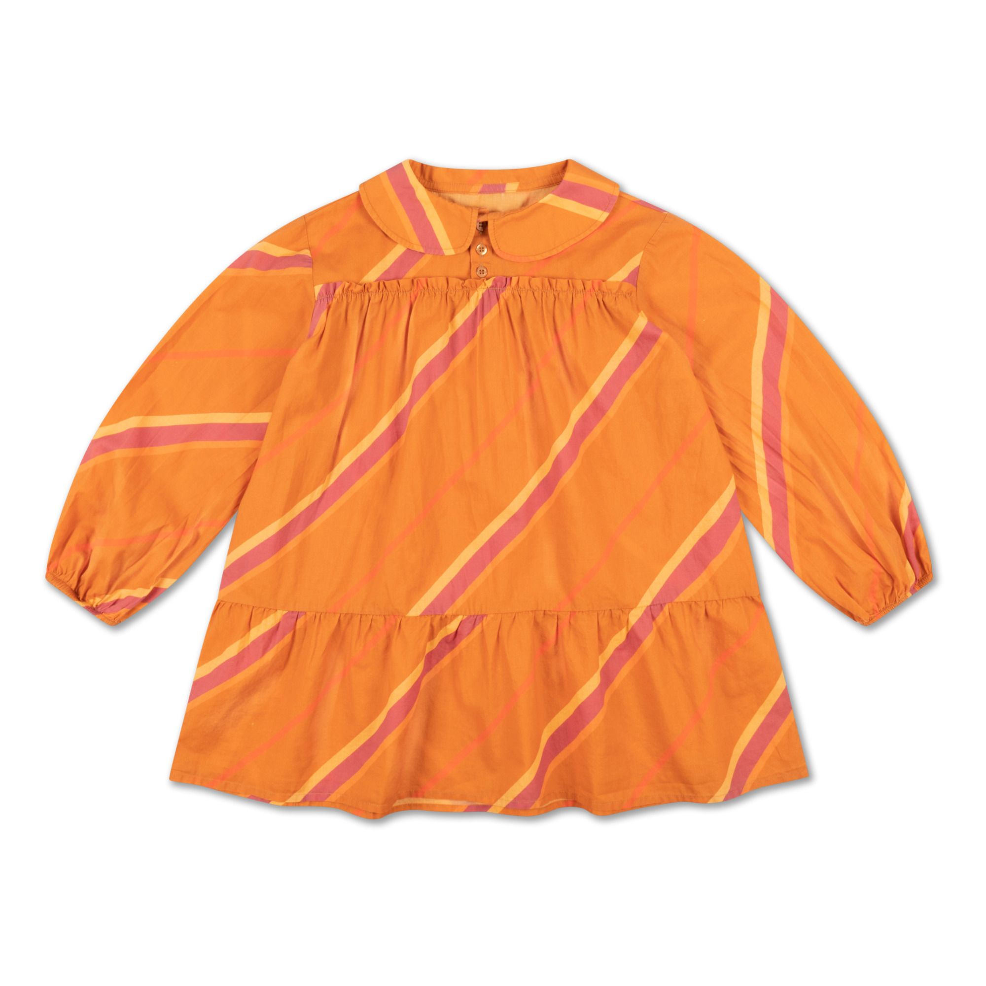 Organic Cotton Collar Dress Orange- Product image n°0