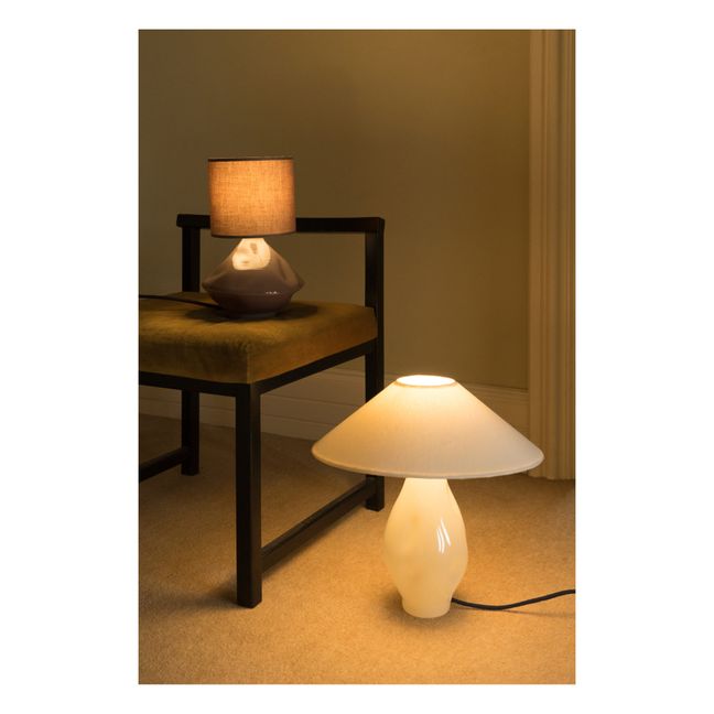 Lámpara de mesa de vidrio de borosilicato | Beige
