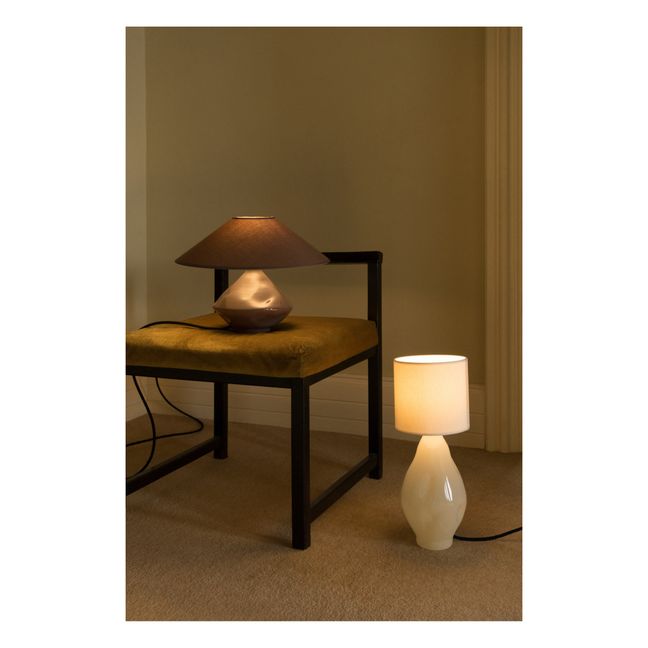 Lampada da tavolo in vetro borosilicato | Beige