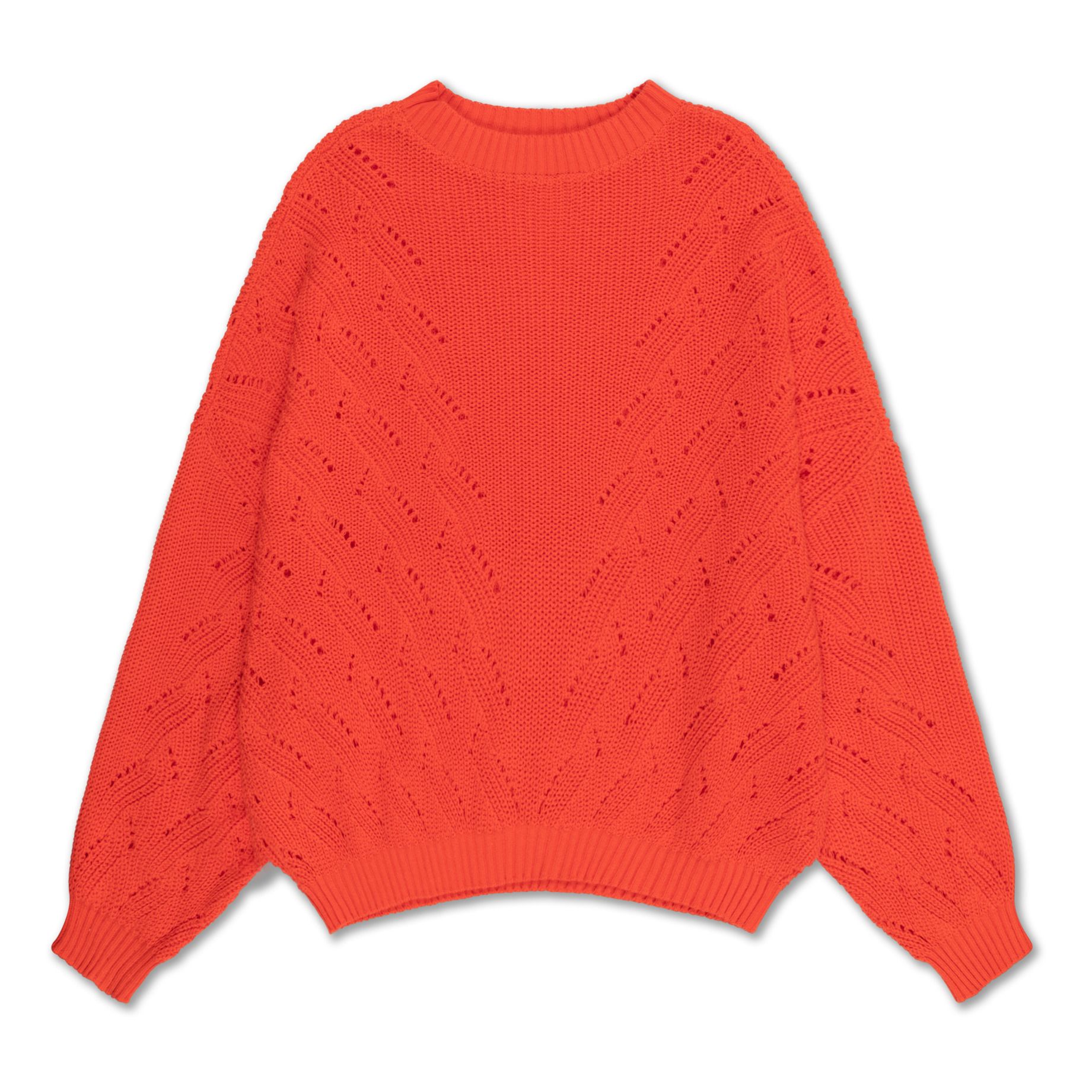 Long Knitted Jumper Red- Product image n°0