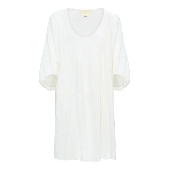 Kleid Addison Baumwollgaze Weiß