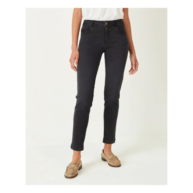 Stoneford Organic Cotton Skinny Jeans Schwarz