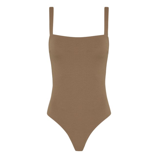 Square Swimsuit Camel