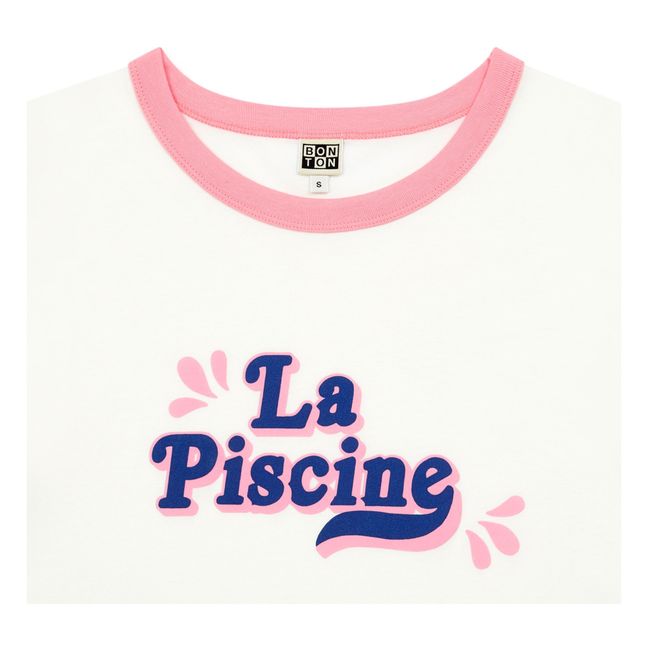 T-Shirt Coton Bio Piscine - Collection Femme - Ecru