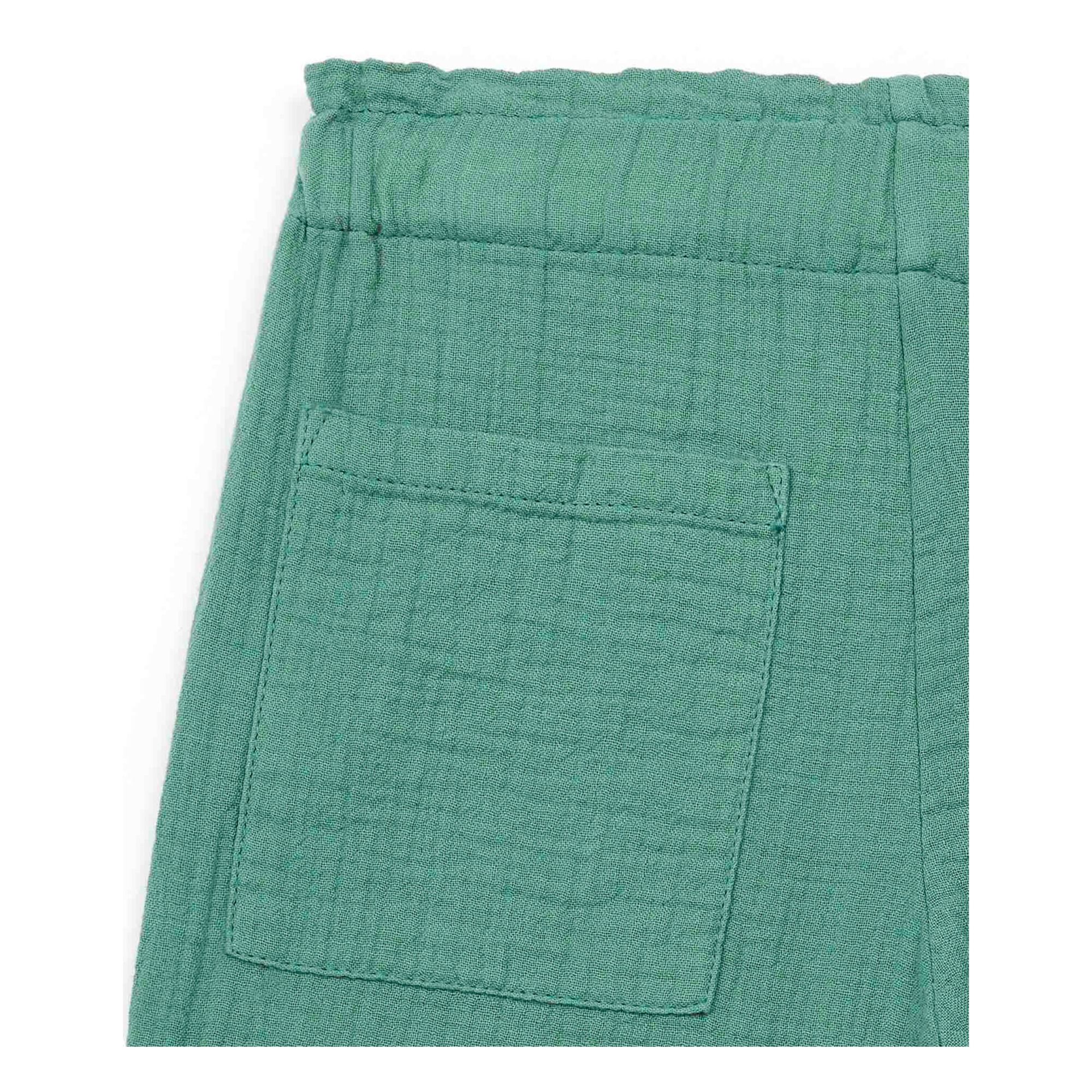 Pantalon Gaze de Coton Bio Chacha Vert- Image produit n°1
