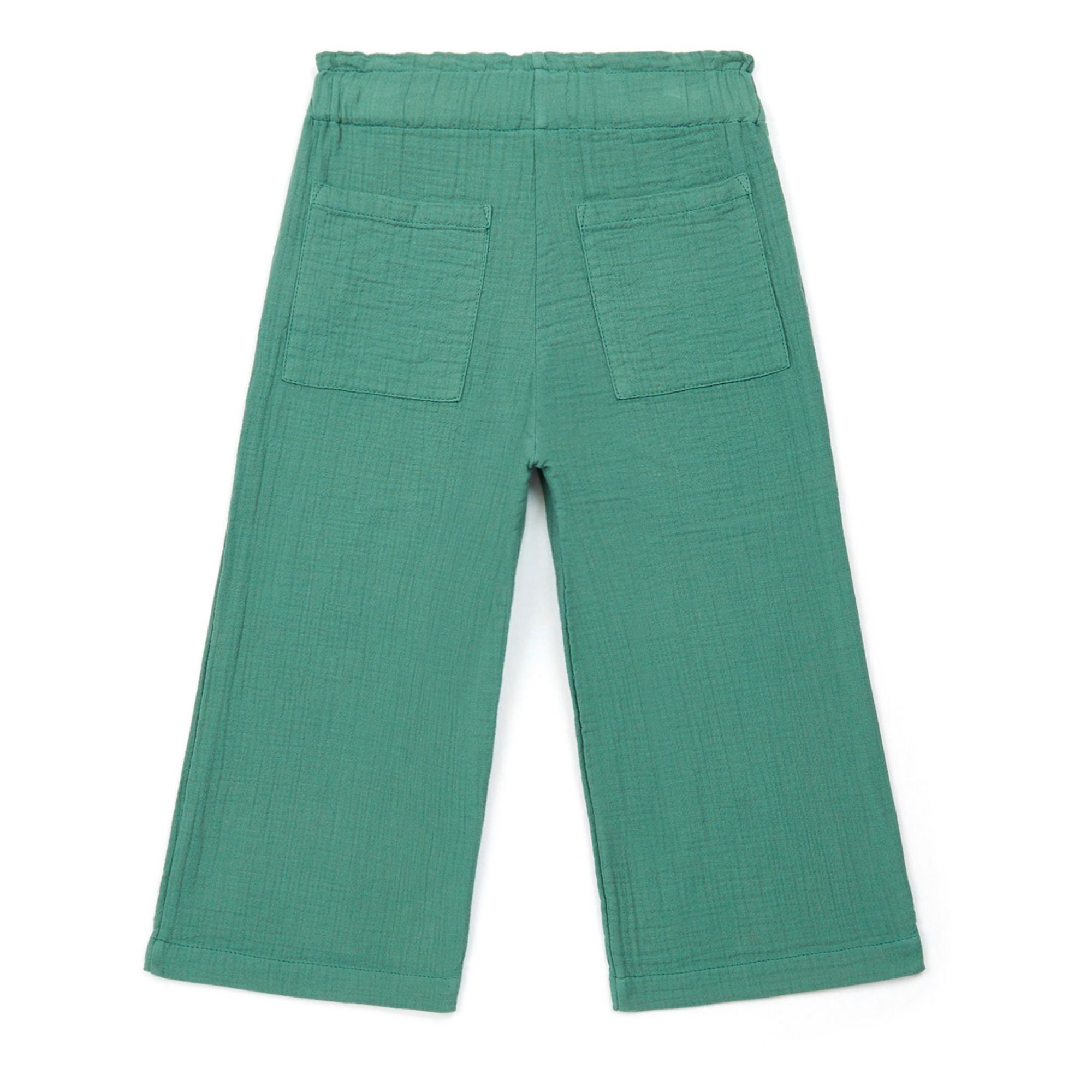 Pantalón gasa de algodón orgánico Chacha Verde- Imagen del producto n°2
