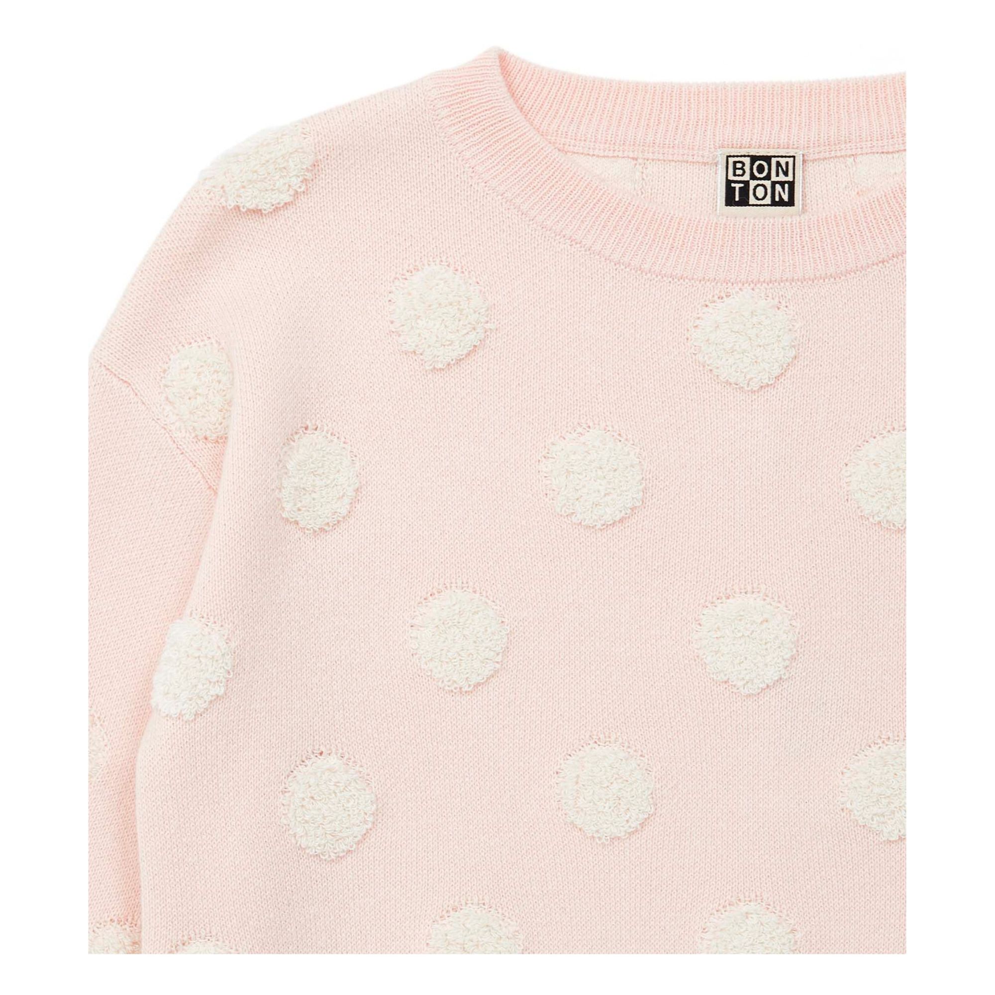Organic Cotton Polka Dot Jumper Pale pink- Product image n°2