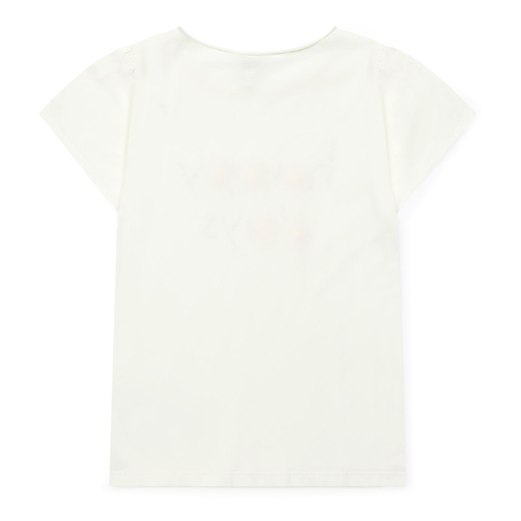 Organic Cotton Happy T-shirt Ecru- Product image n°2
