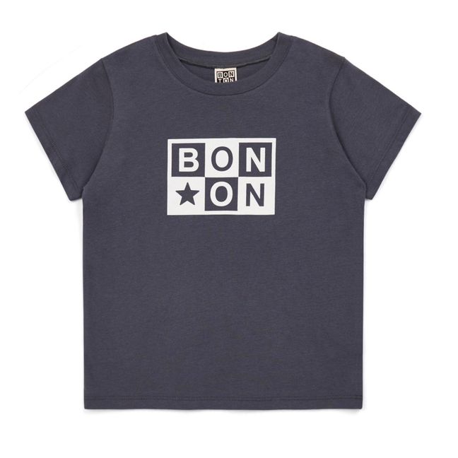 T-Shirt Coton Bio Logo Gris anthracite