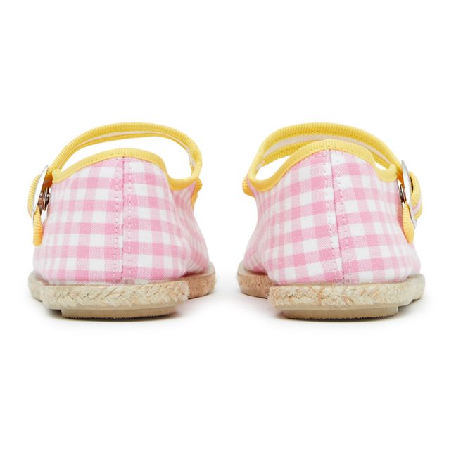 Jane Gingham Slippers Pink