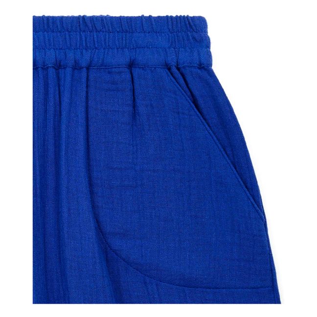 Pantalón corto gasa de algodón orgánico Rambo Azul