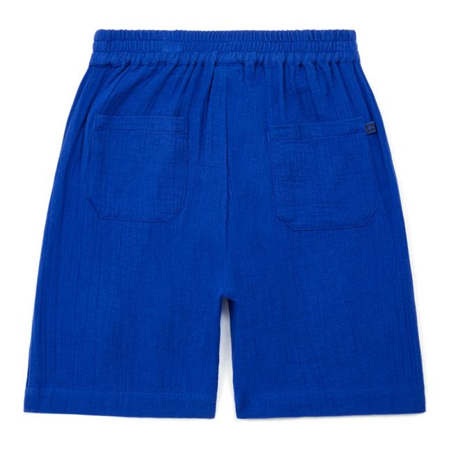 Rambo Organic Cotton Muslin Shorts Blu