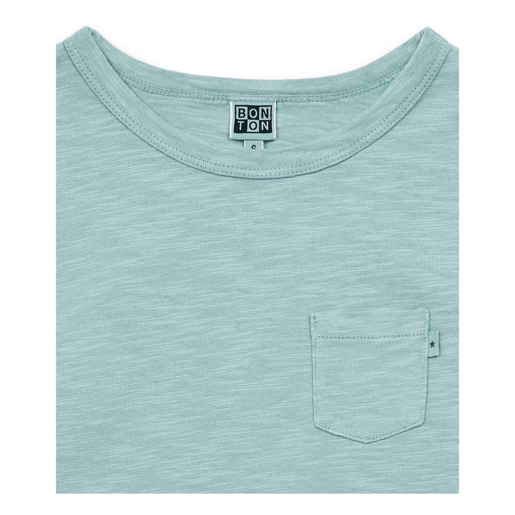 Organic Cotton Slub T-shirt Green water- Product image n°1