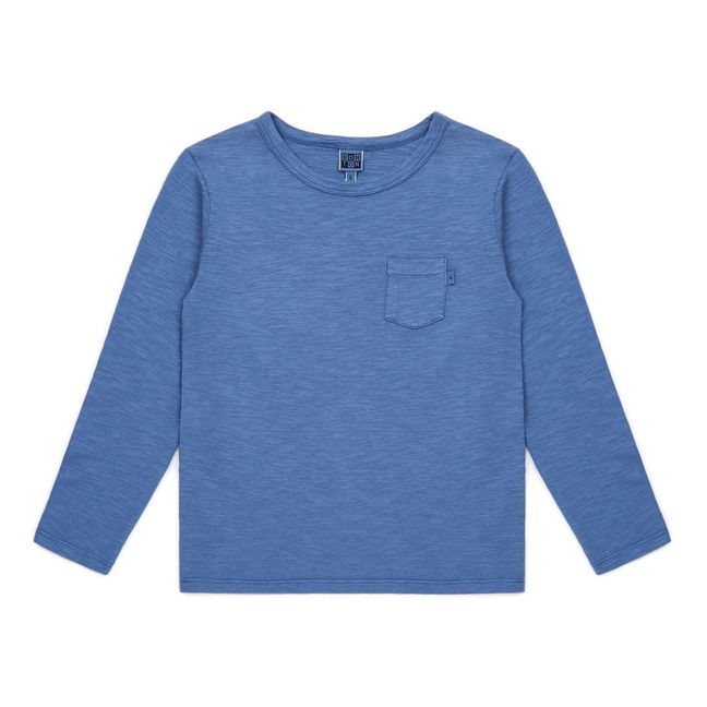 Organic Cotton Slub T-shirt Blue