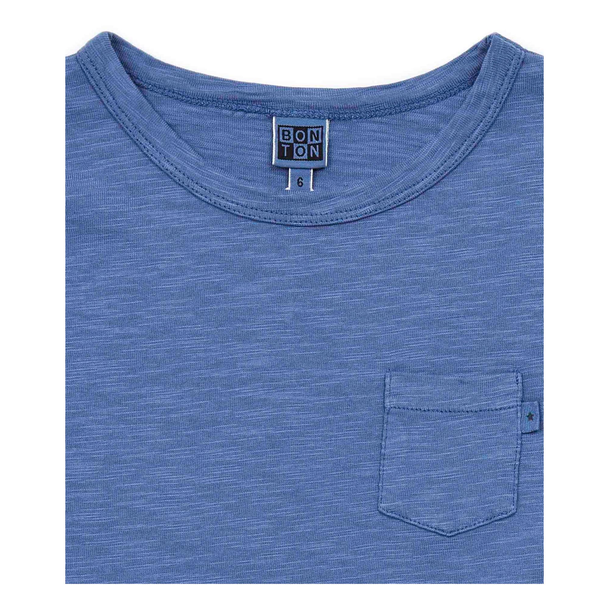 Organic Cotton Slub T-shirt Blue- Product image n°1
