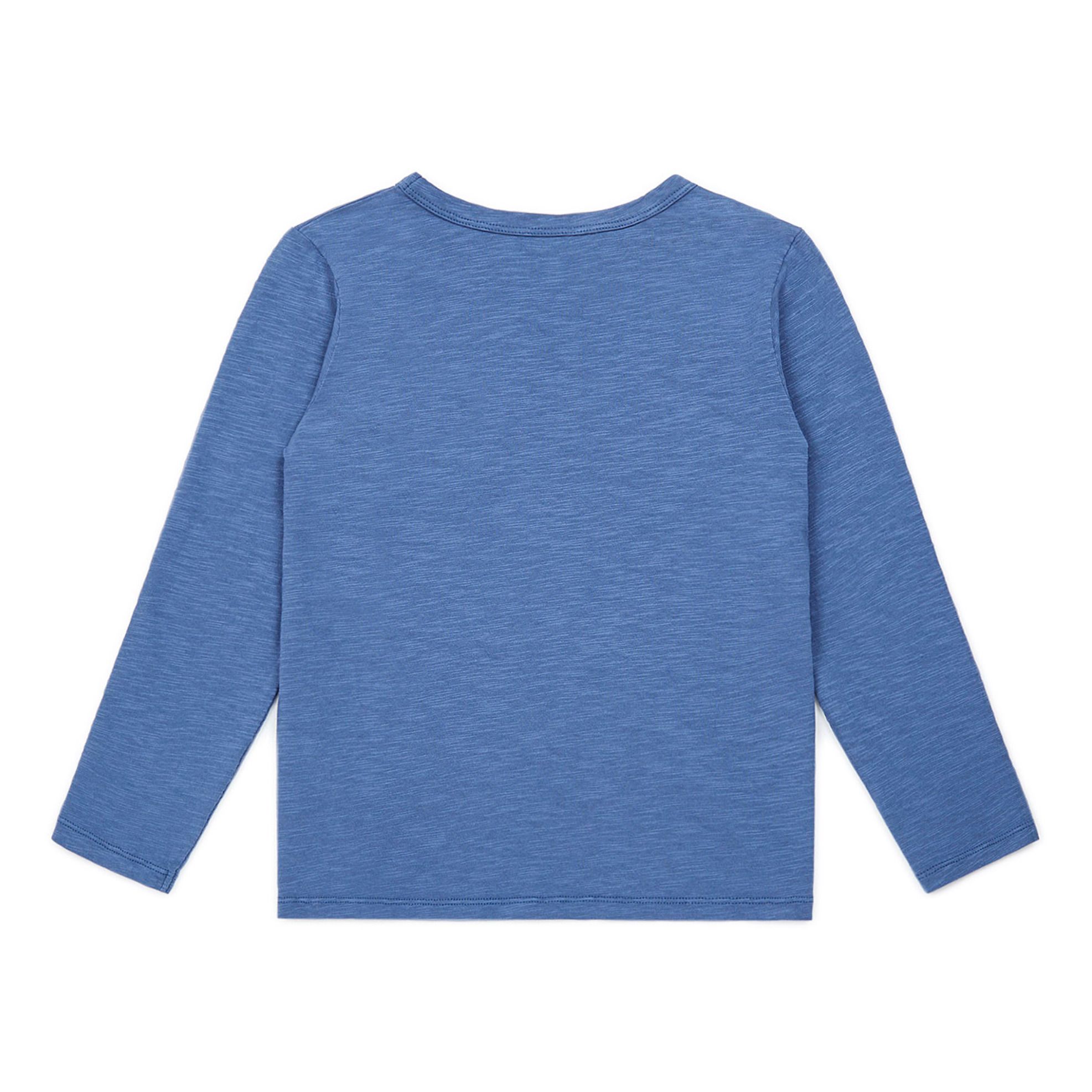 Organic Cotton Slub T-shirt Blue- Product image n°2