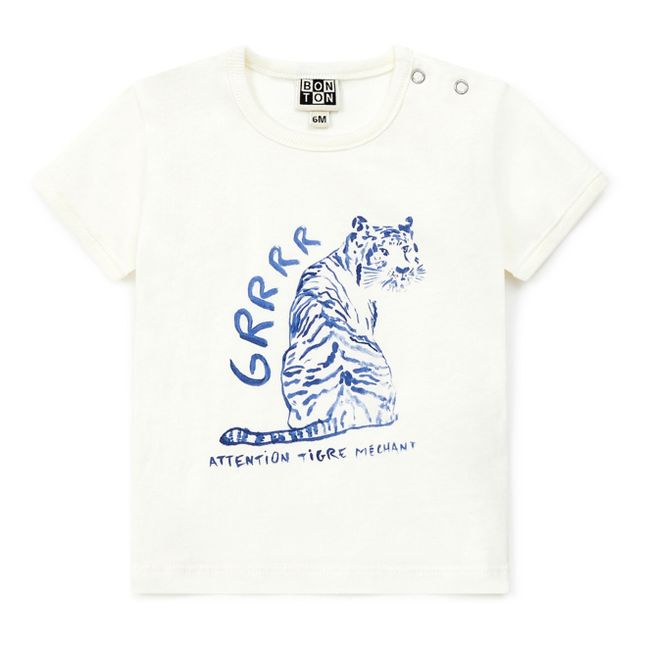 Organic Cotton Tiger T-shirt Ecru