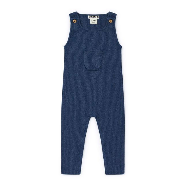 Minota Knitted Overalls Blu