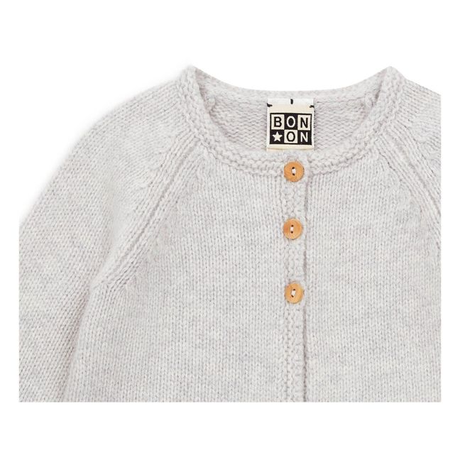Cardigan Mérinos Mulot | Gris chiné