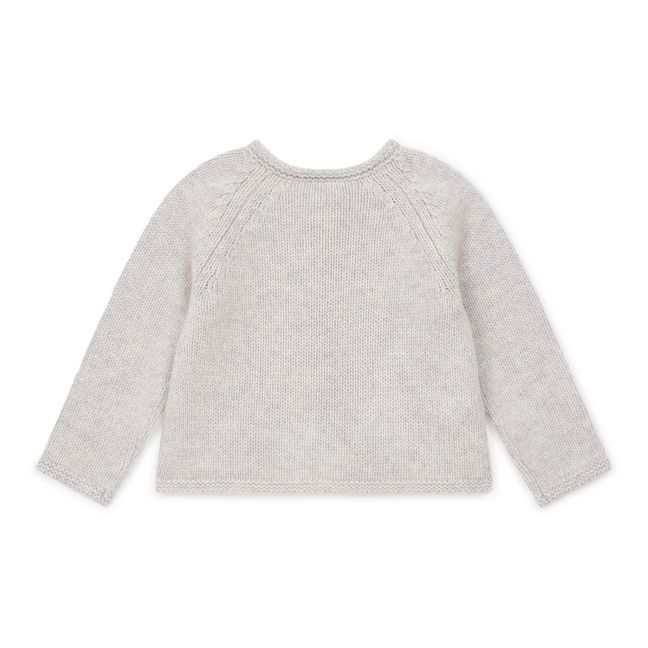 Cardigan Mérinos Mulot | Gris chiné