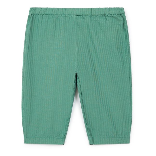 Pantalon Rayé Futur Vert