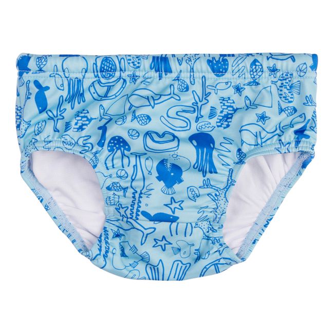 Miki Recycled Polyester Swim Trunks Blu
