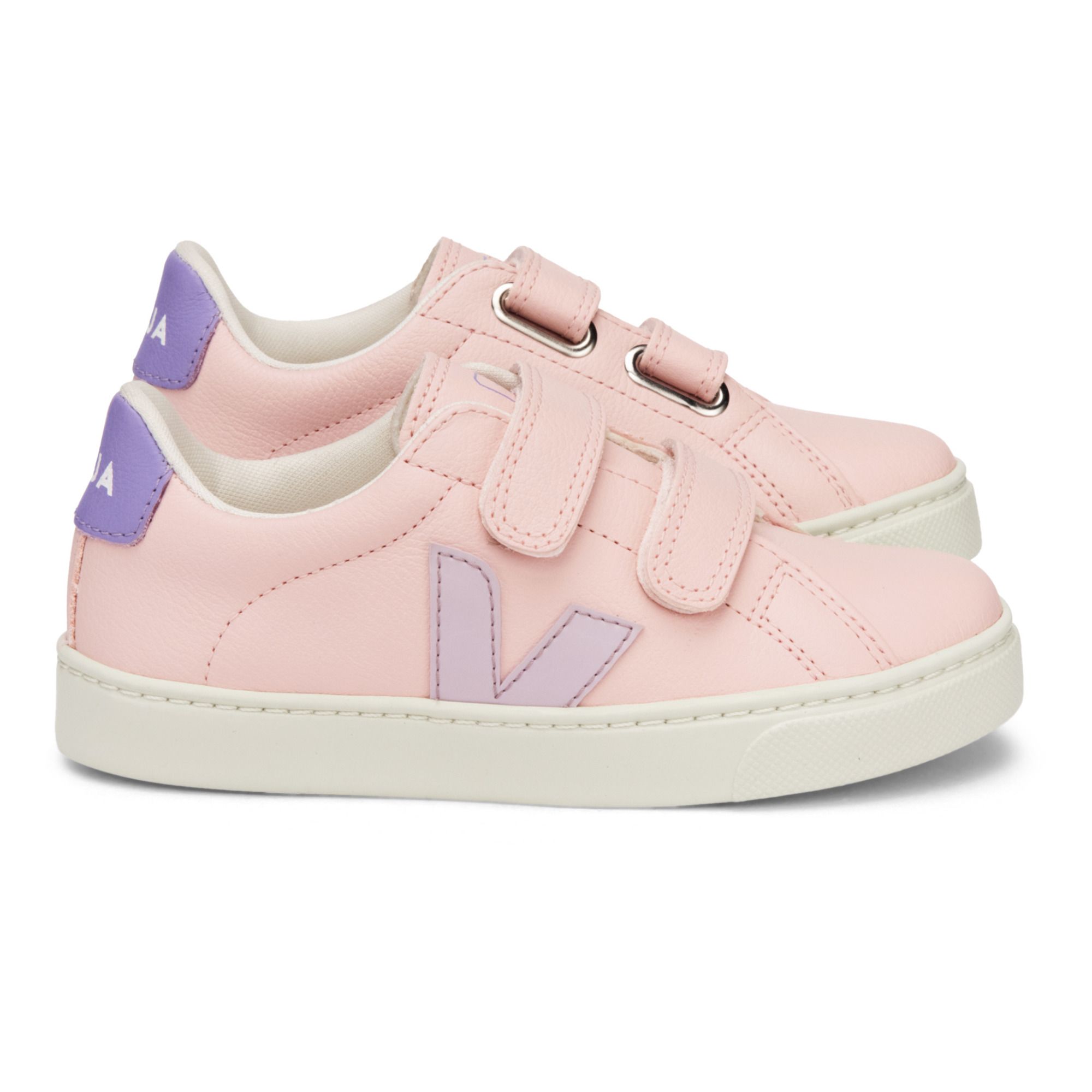 Veja - Baskets Scratchs Esplar Cuir - Fille - Rose
