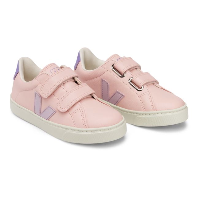 Esplar Leather Velcro Sneakers | Pink